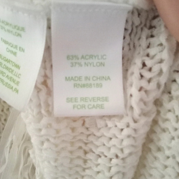 Lilly Pulitzer Luca Open Knit Fringe Trim Blouse Size XS - Picture 9 of 9